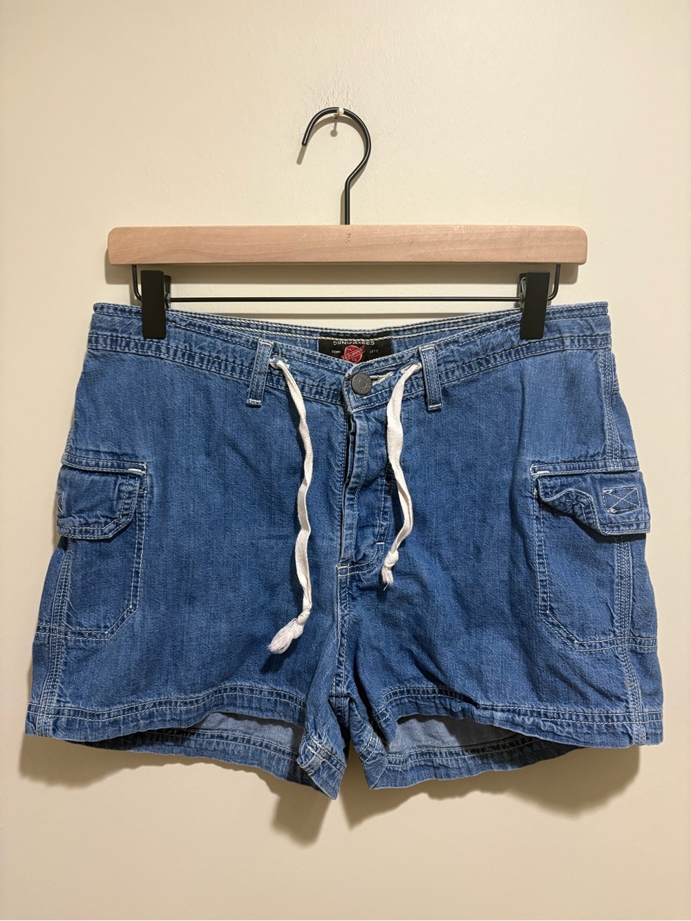 Blue Denim Cargo Shorts